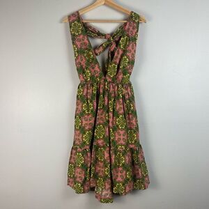 House Of Harlow 1960 Linen Blend Halter Mini Dress